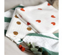 Swaddle Burp blanket 120x120 Happy Rascals heart