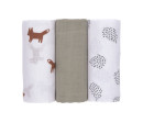 Swaddle Burp blanket 60x60 Little Forest fox