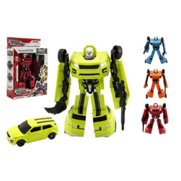 Transformer auto/robot plast 18cm 4 barvy v krabici 19x22x6cm