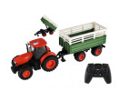 Traktor Zetor RC s vlekem plast 42cm 2,4GHz dobíjecí pack + baterie se zvukem v krabici