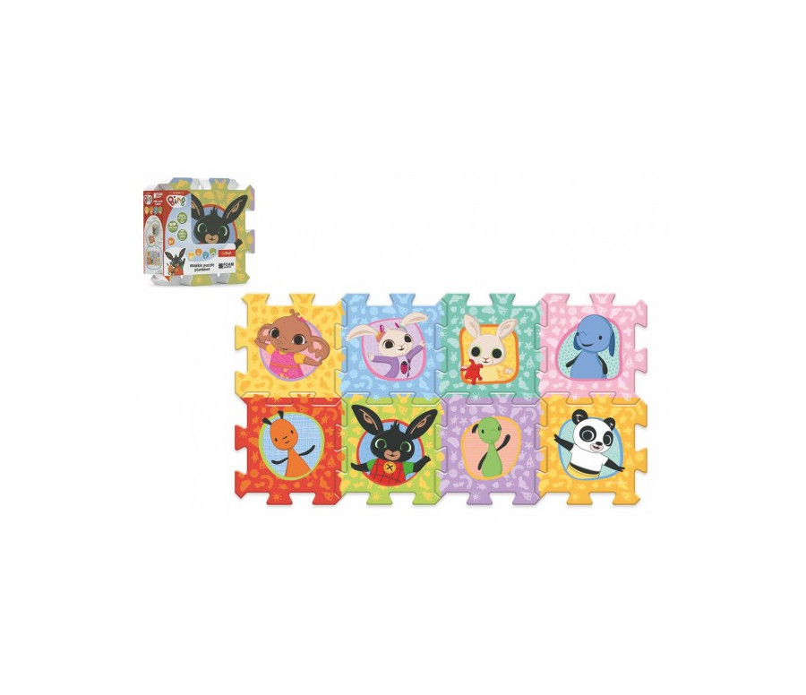 Pěnové puzzle Bing Bunny 32x32x1,5cm 8ks ve fólii 0m+