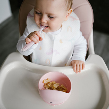 Dětská flexibilní lžička Baby Ono růžová