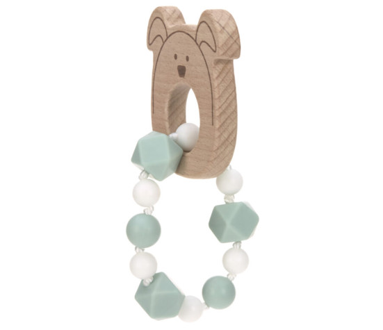 Teether Bracelet Wood/Silicone 2023 Little Chums dog