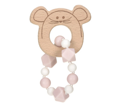 Teether Bracelet Wood/Silicone 2023 Little Chums mouse