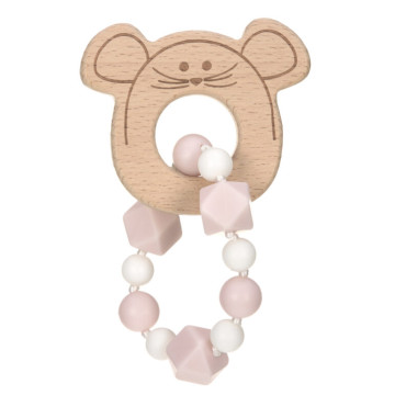 Teether Bracelet Wood/Silicone 2023 Little Chums mouse