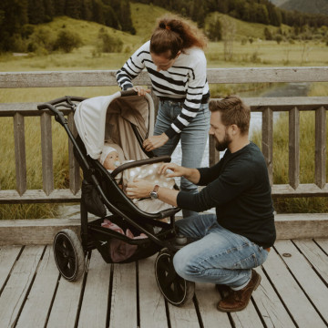 mono2 combi pushchair - air chamber wheel olive