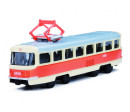 Tramvaj Tatra T3 česká kovová 16cm retro na zpětný chod v krabičce 20x8x6cm CZ design