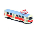 Tramvaj Tatra T3 česká kovová 16cm retro na zpětný chod v krabičce 20x8x6cm CZ design