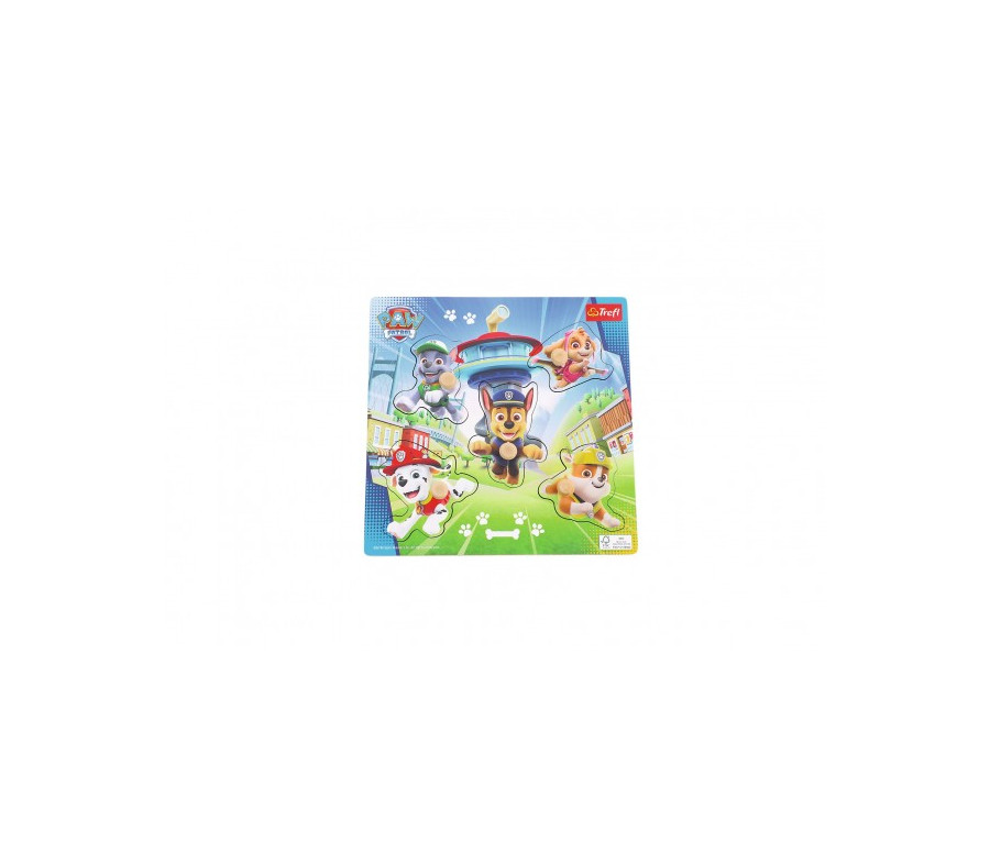 Vkládačka/Puzzle deskové obrysové Tlapková patrola/Paw Patrol 22x22cm ve fólii 18m+