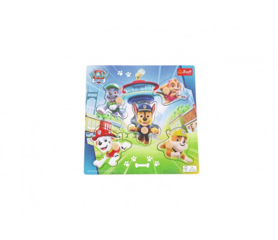 Vkládačka/Puzzle deskové obrysové Tlapková patrola/Paw Patrol 22x22cm ve fólii 18m+