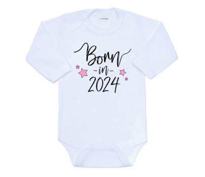 Body s potiskem New Baby Born in 2024 růžové